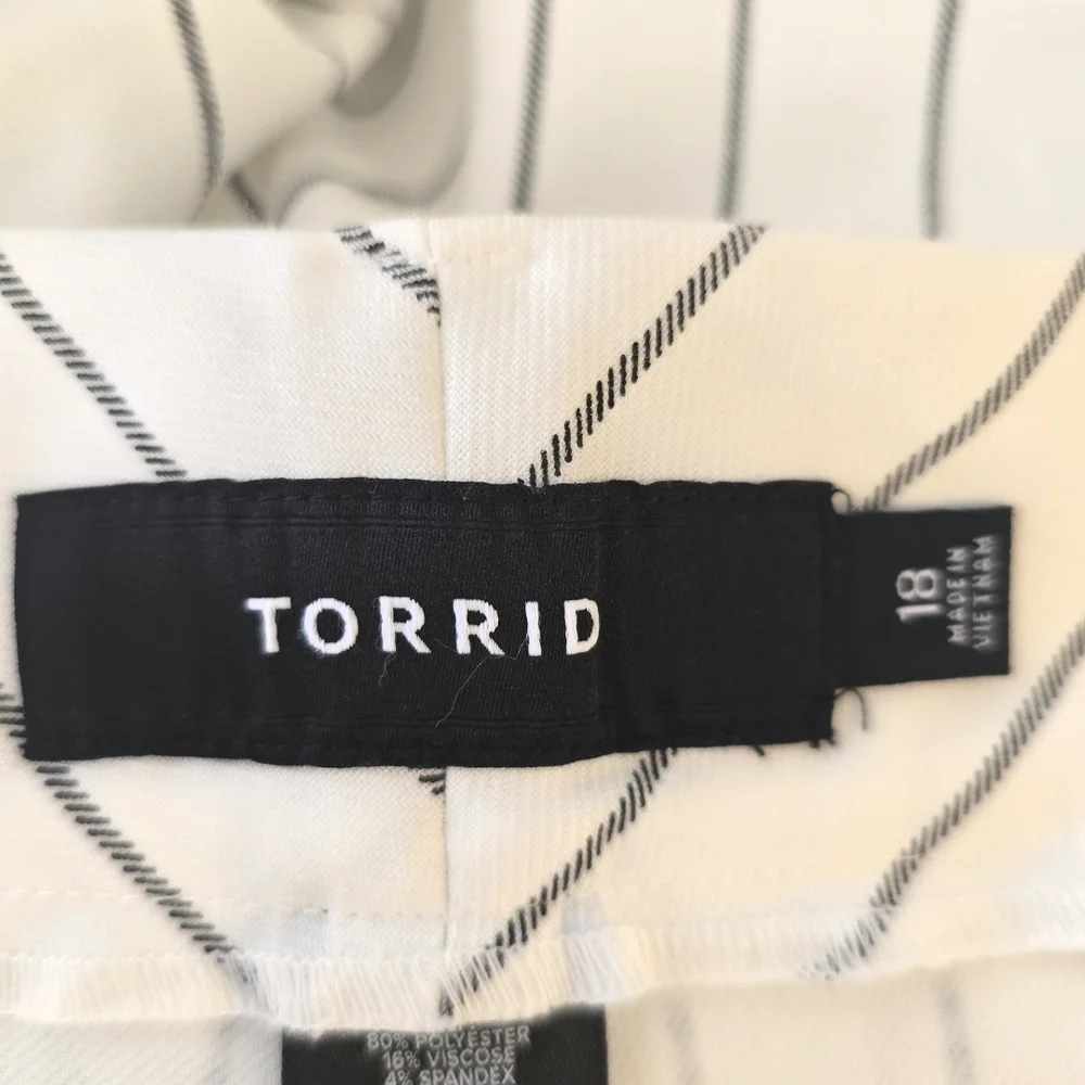 torrid White High-Waist Pinstripe Shorts